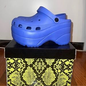 Cape Robbin blue platform croc shoes NWB